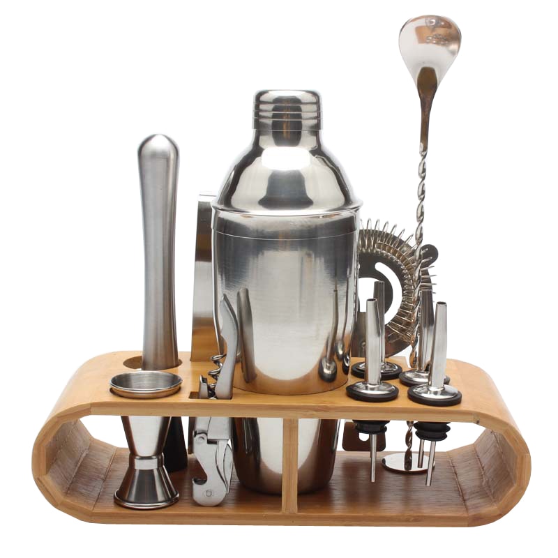12-piece Cocktail Shaker Set with Rack